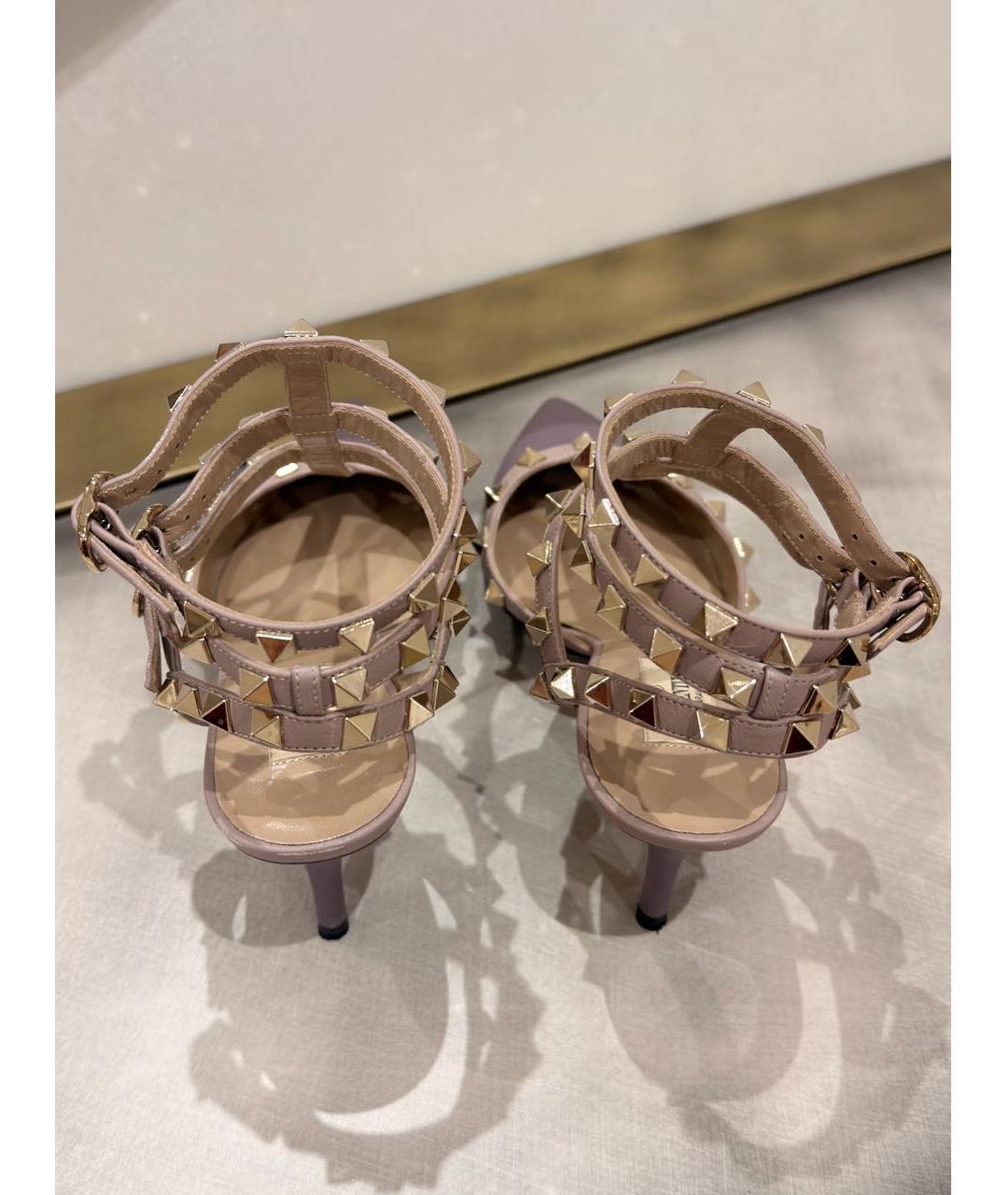 VALENTINO Фиолетовые кожаные туфли, фото 4