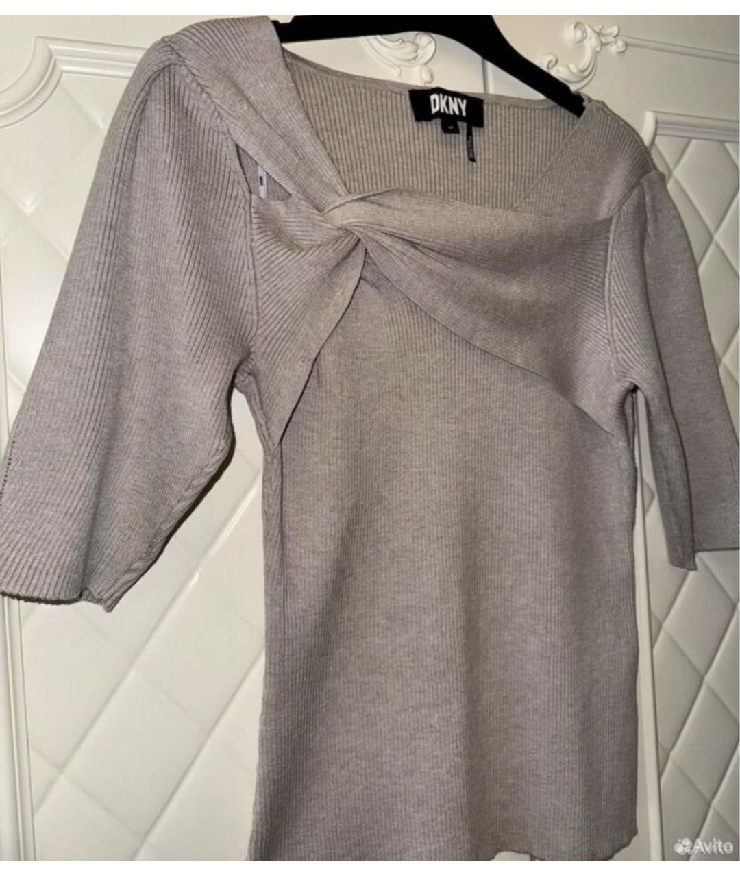 DKNY Бежевый вискозный джемпер / свитер, фото 8