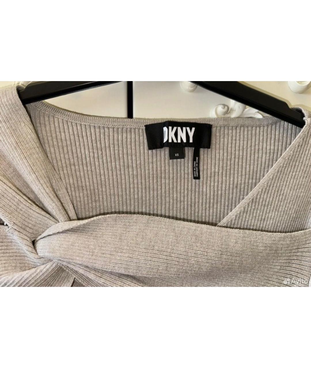 DKNY Бежевый вискозный джемпер / свитер, фото 6