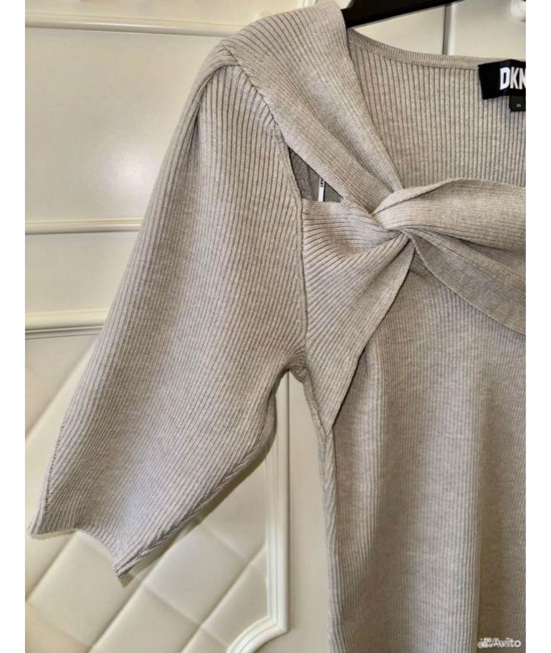 DKNY Бежевый вискозный джемпер / свитер, фото 7