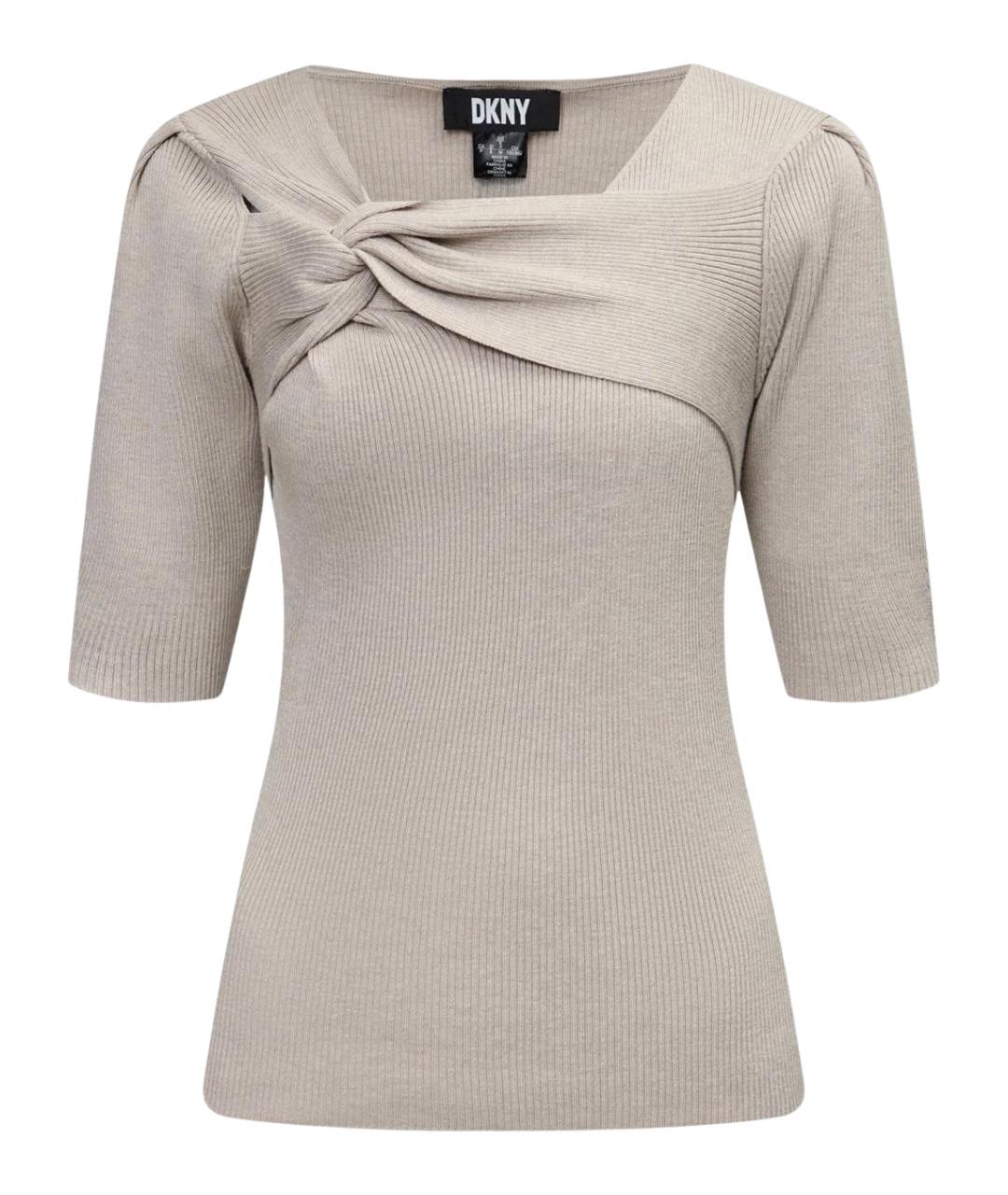 DKNY Бежевый вискозный джемпер / свитер, фото 1