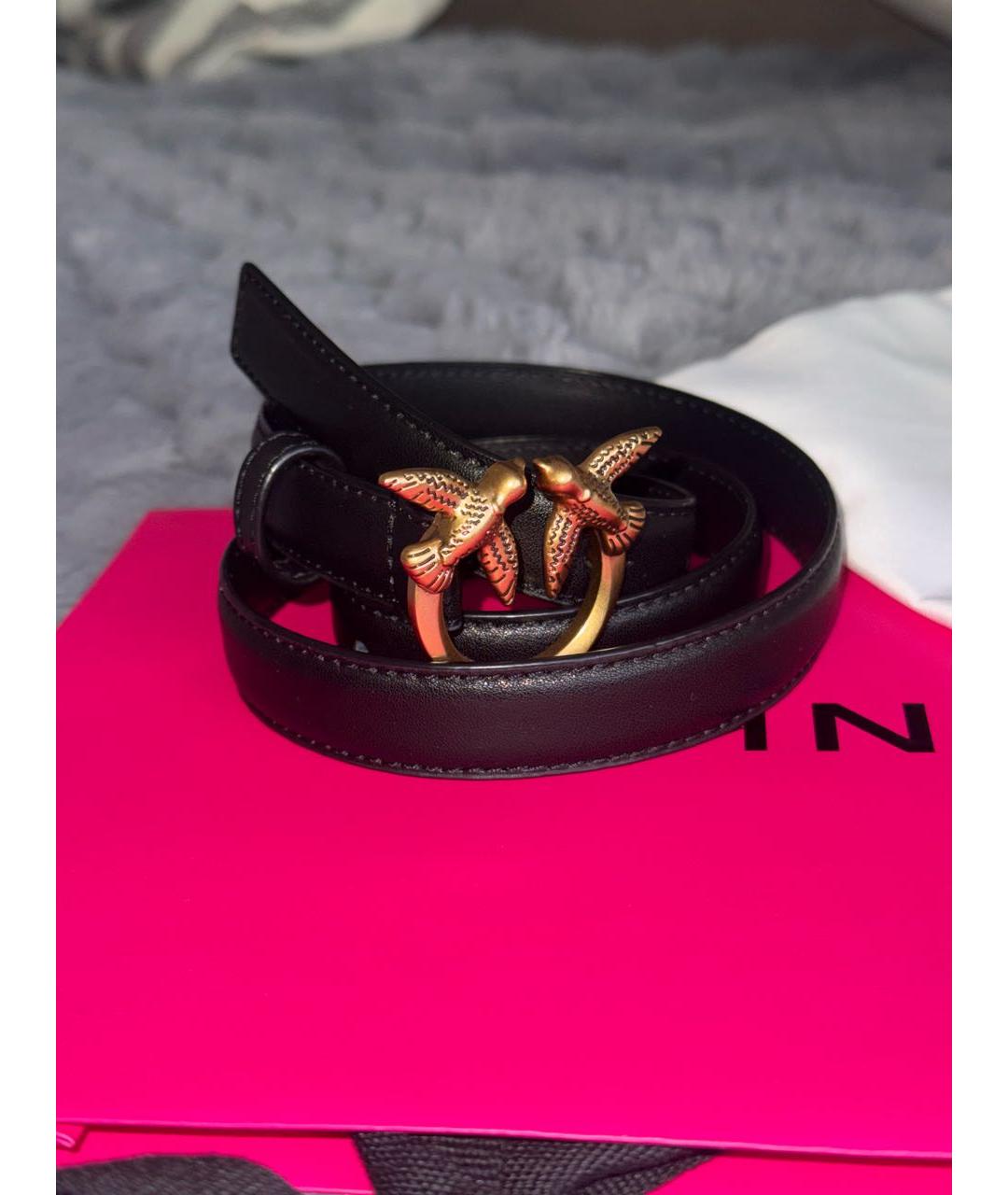 PINKO Черный кожаный ремень, фото 8