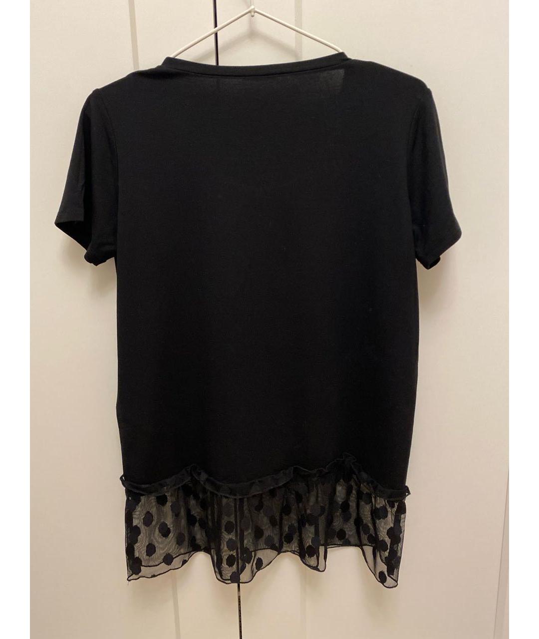 LIU JO Черная вискозная футболка, фото 2