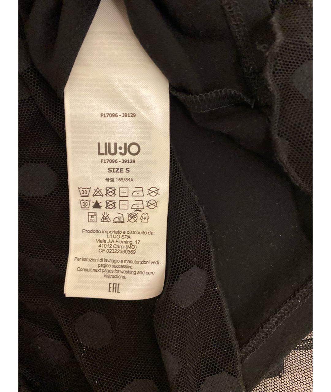 LIU JO Черная вискозная футболка, фото 6