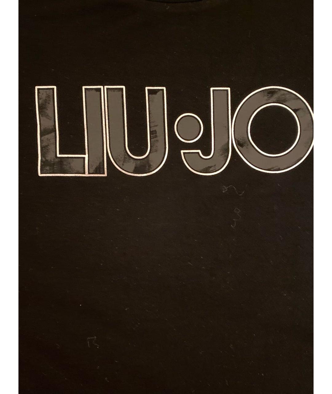 LIU JO Черная вискозная футболка, фото 4