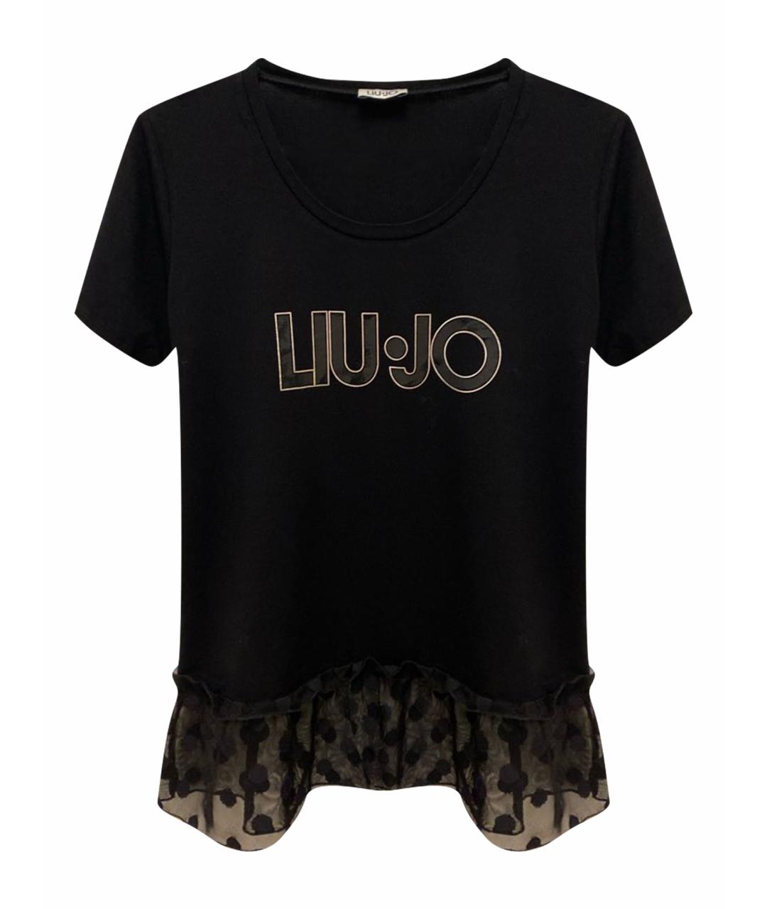 LIU JO Черная вискозная футболка, фото 1