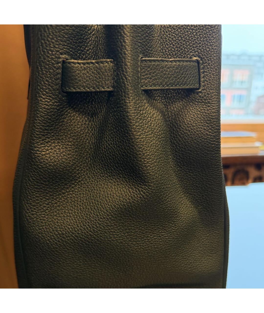 HERMES Зеленая кожаная сумка с короткими ручками, фото 2