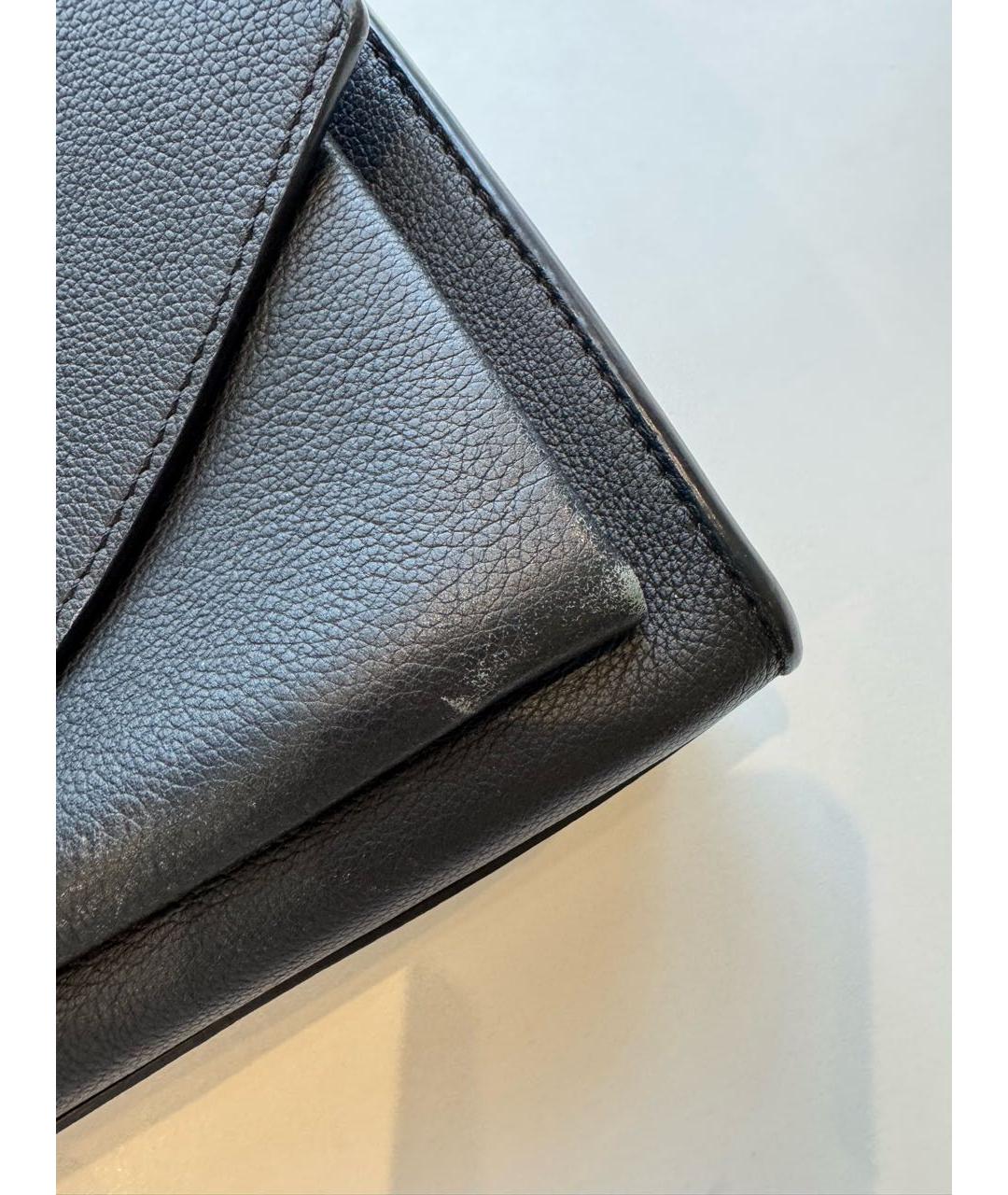 LOUIS VUITTON Черная кожаная сумка через плечо, фото 7