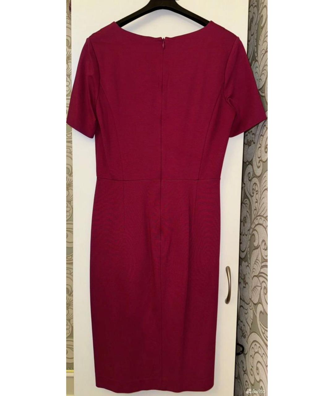 ESCADA Бордовое креповое повседневное платье, фото 2