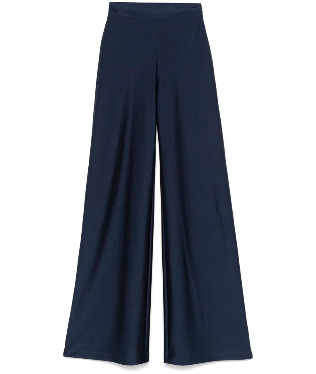 PHILOSOPHY Темно-синие ацетатные брюки широкие, фото 1