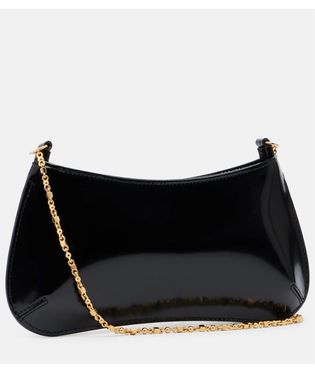 JACQUEMUS Черная сумка через плечо из лакированной кожи, фото 2