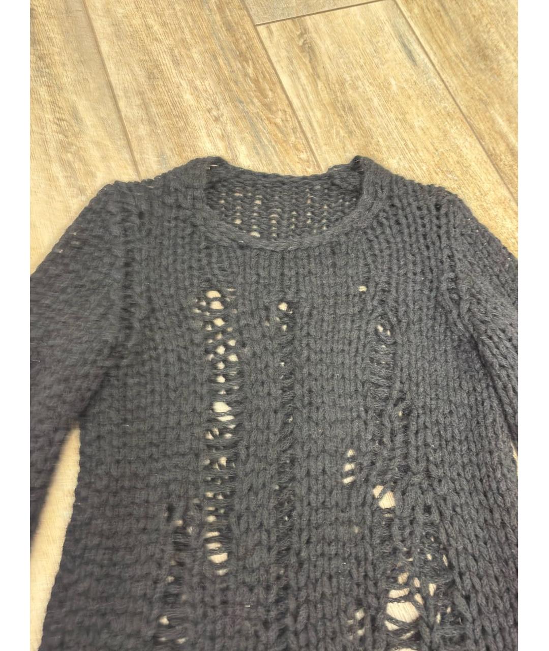 COMME DES GARÇONS HOMME PLUS Черный шерстяной джемпер / свитер, фото 5