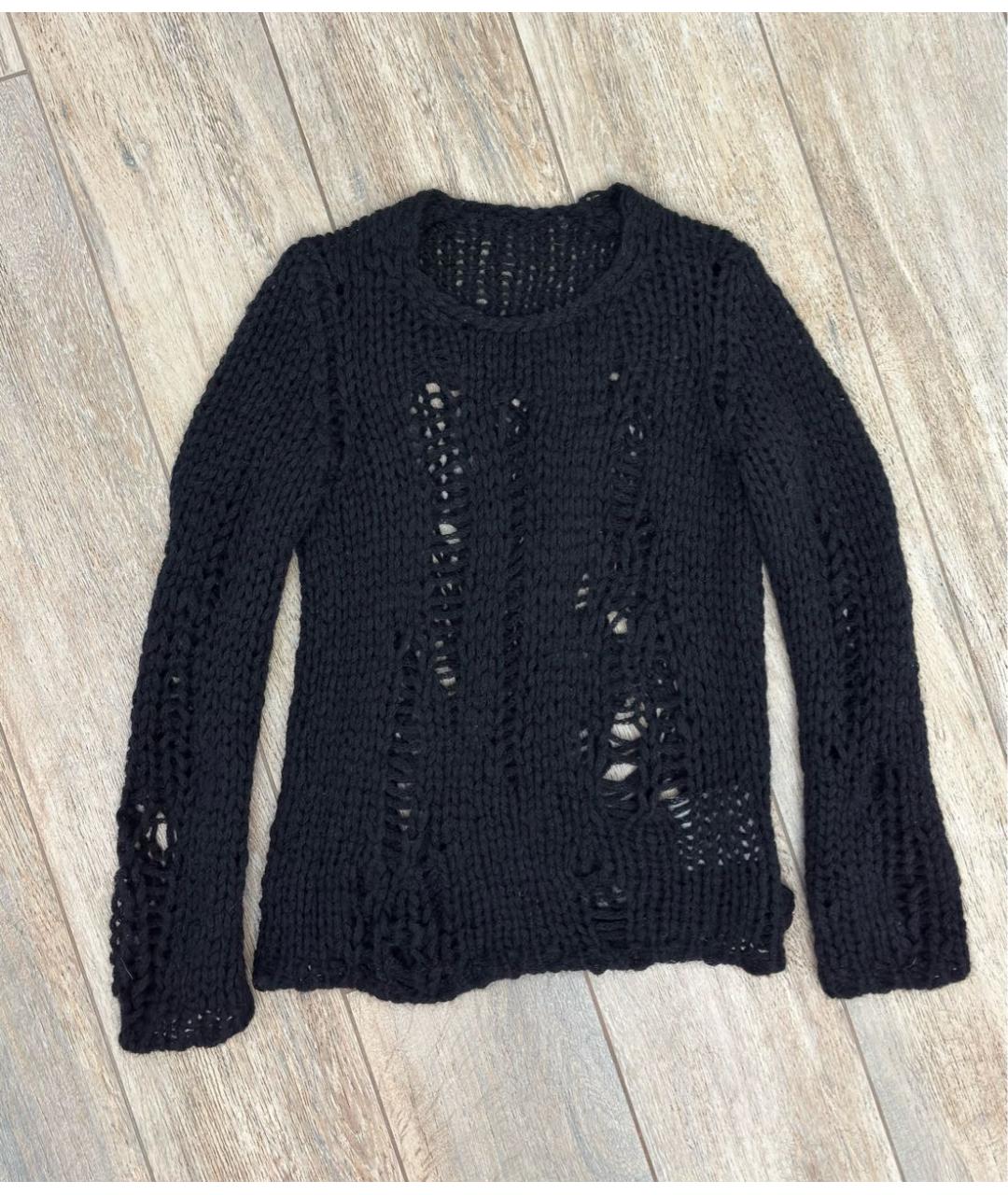 COMME DES GARÇONS HOMME PLUS Черный шерстяной джемпер / свитер, фото 4