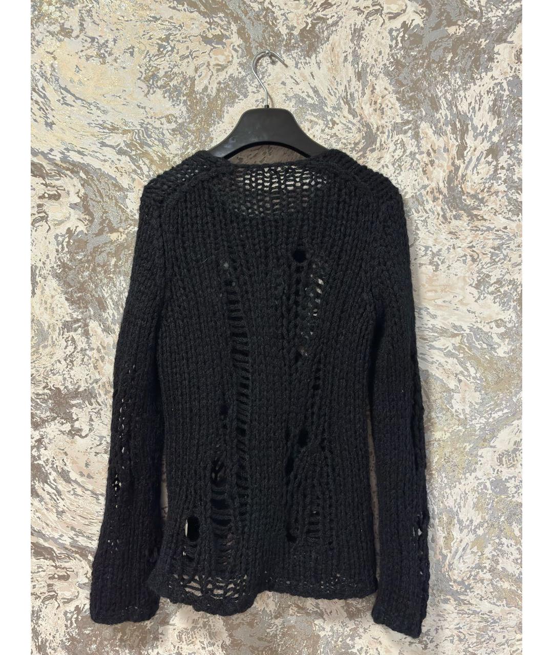 COMME DES GARÇONS HOMME PLUS Черный шерстяной джемпер / свитер, фото 3