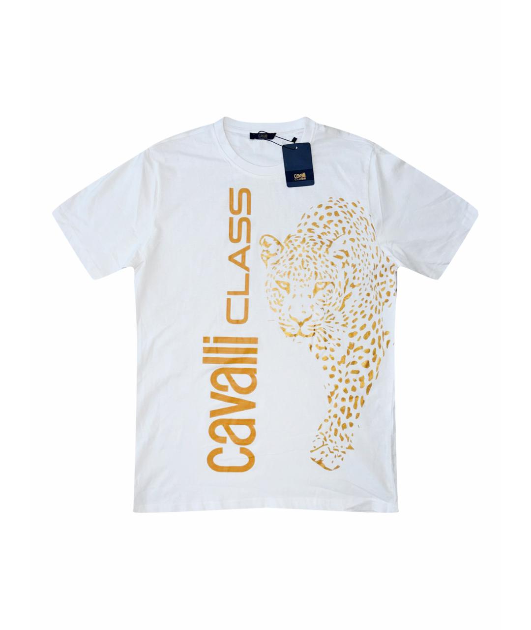 CAVALLI CLASS Белая хлопковая футболка, фото 1