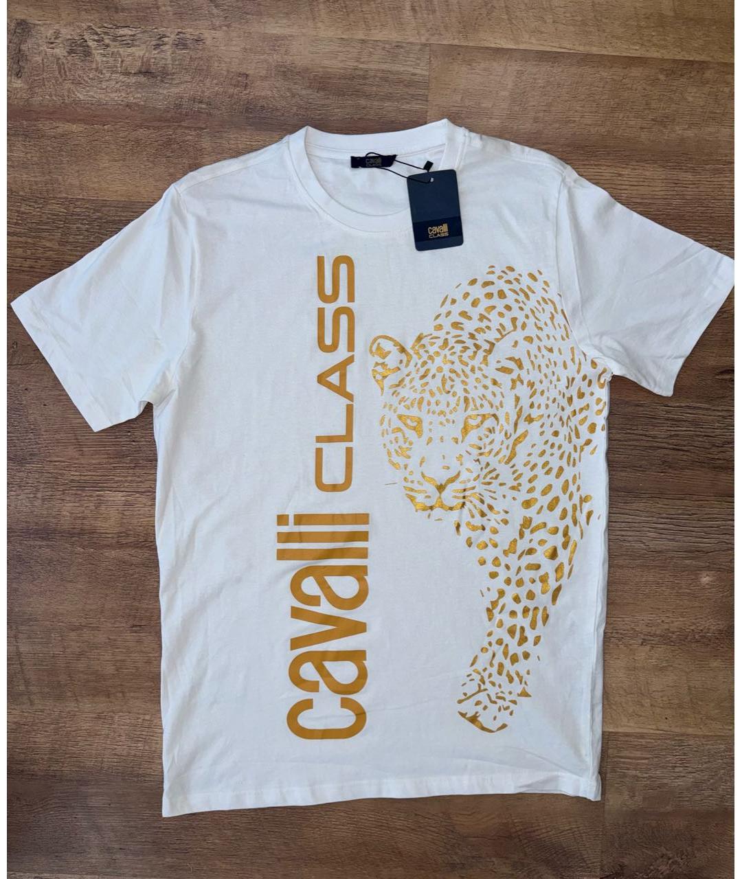 CAVALLI CLASS Белая хлопковая футболка, фото 9