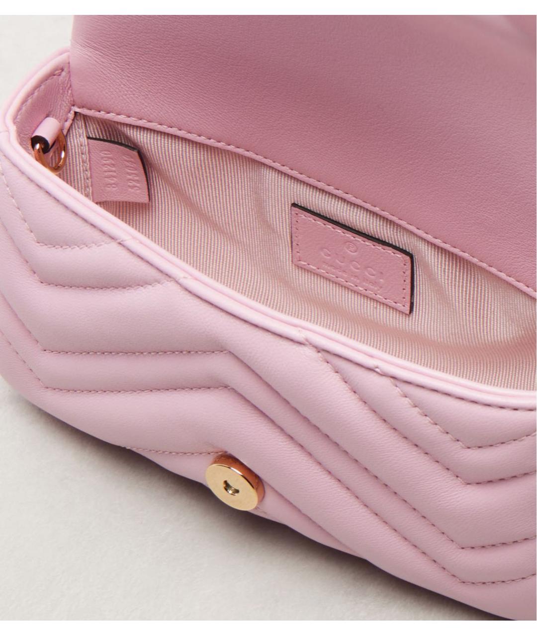 GUCCI Розовая кожаная сумка через плечо, фото 4