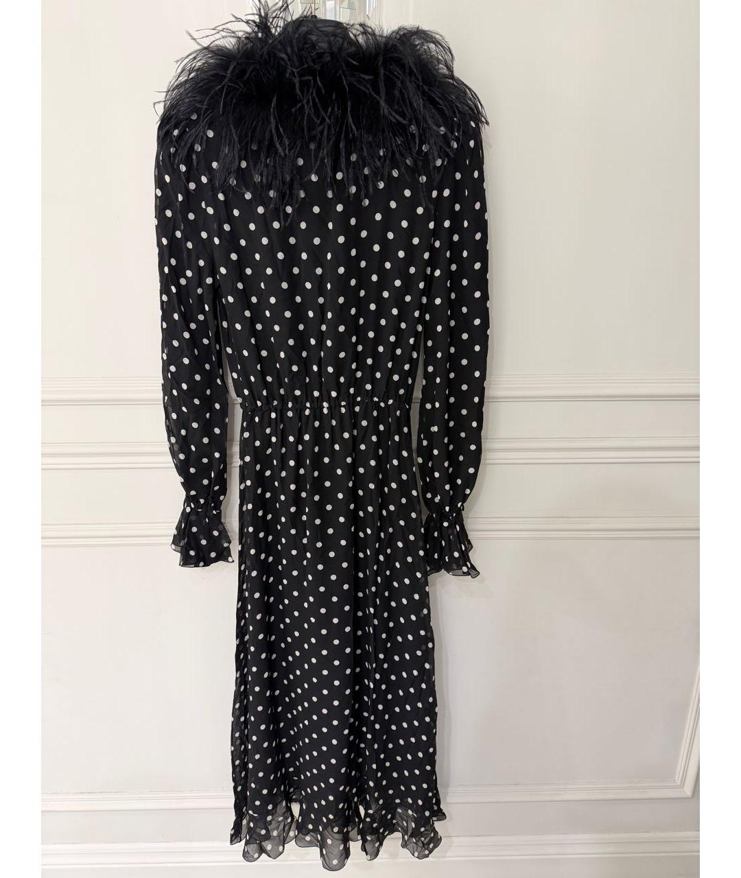 ALESSANDRA RICH Черное шелковое вечернее платье, фото 3