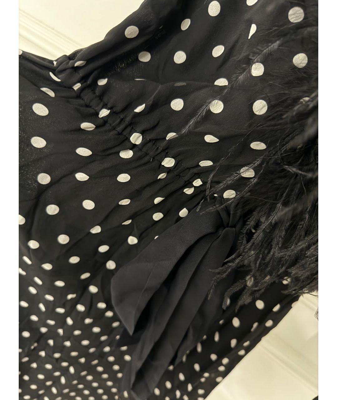 ALESSANDRA RICH Черное шелковое вечернее платье, фото 7