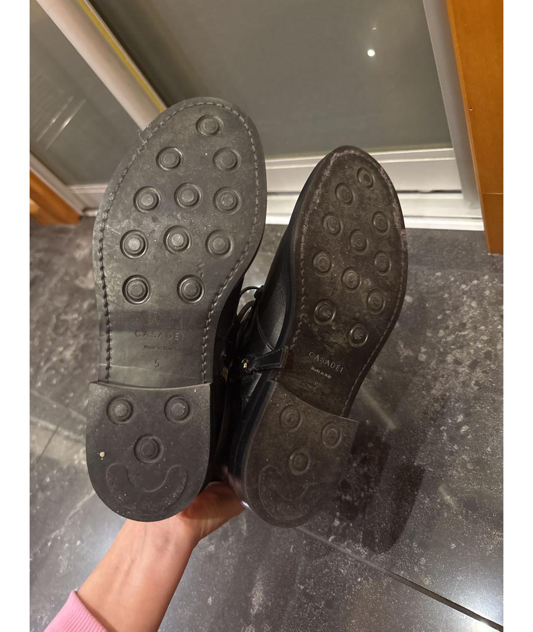 CASADEI Черные кожаные ботинки, фото 6