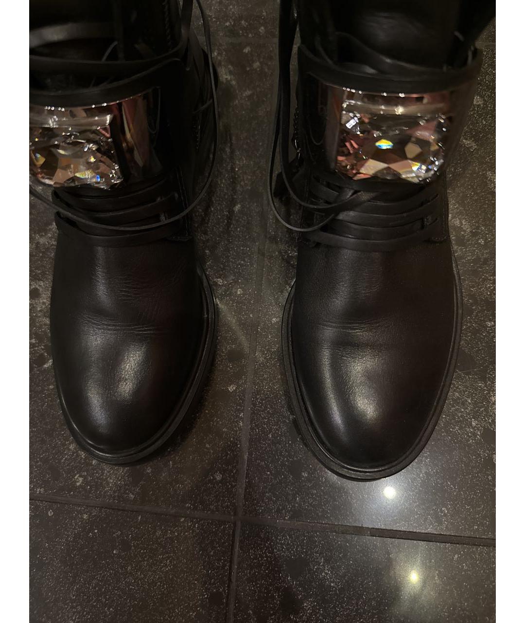 CASADEI Черные кожаные ботинки, фото 4