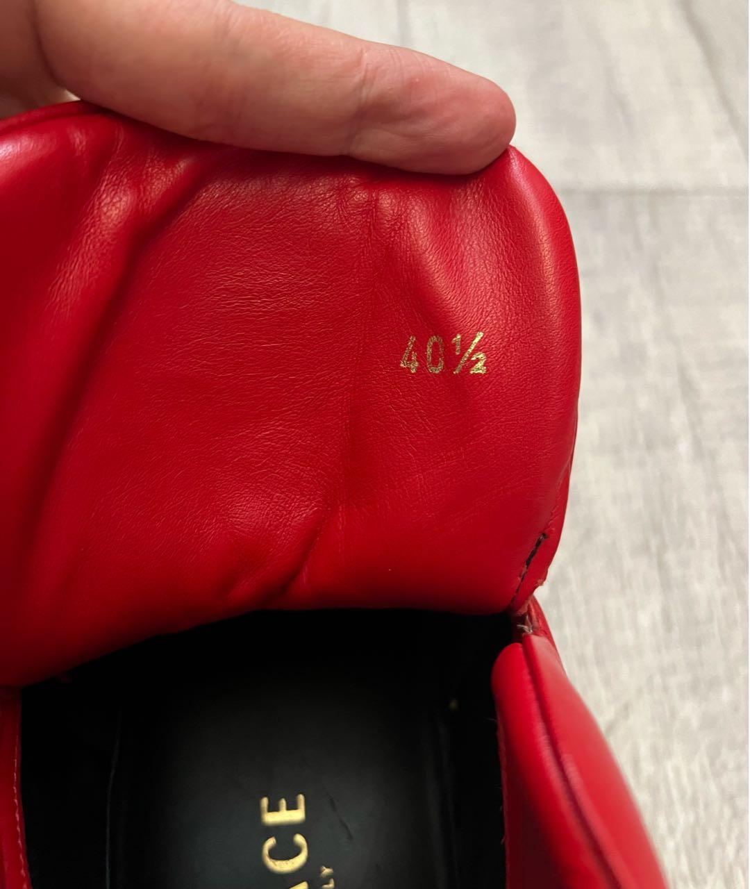 VERSACE Красные кожаные высокие кроссовки / кеды, фото 8