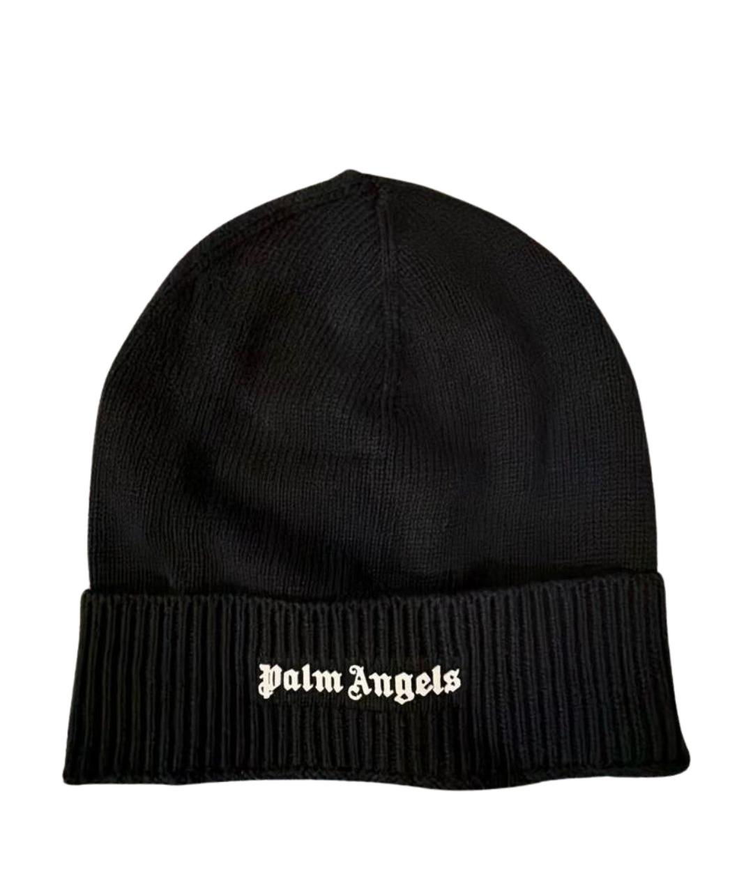 PALM ANGELS Черная хлопковая шапка, фото 1