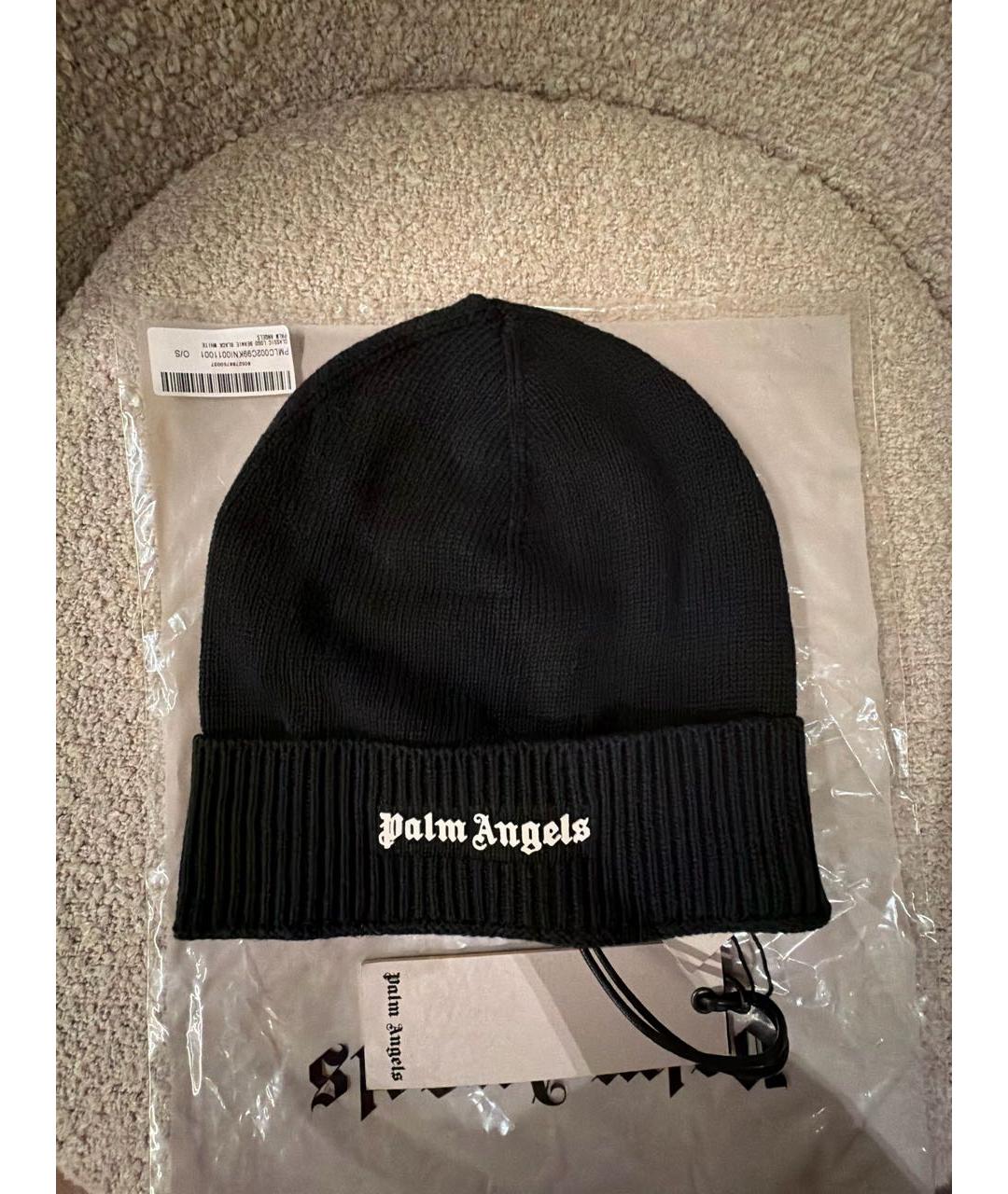 PALM ANGELS Черная хлопковая шапка, фото 5