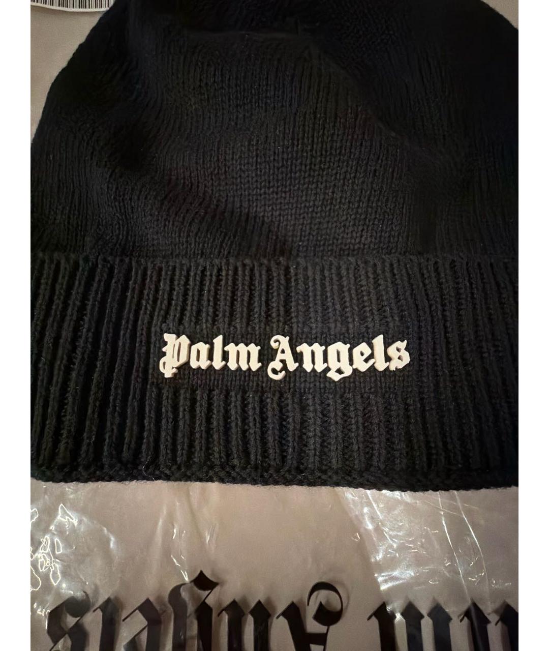 PALM ANGELS Черная хлопковая шапка, фото 3