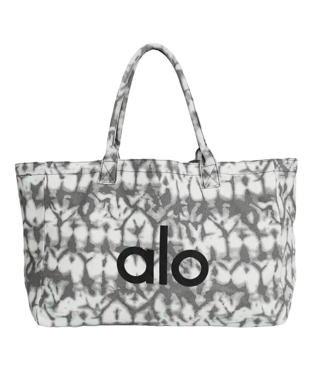 ALO YOGA Серая хлопковая сумка тоут, фото 5