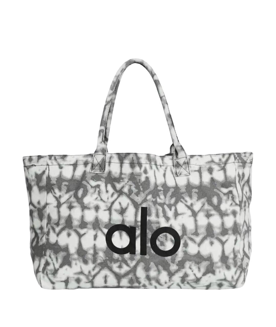 ALO YOGA Серая хлопковая сумка тоут, фото 1