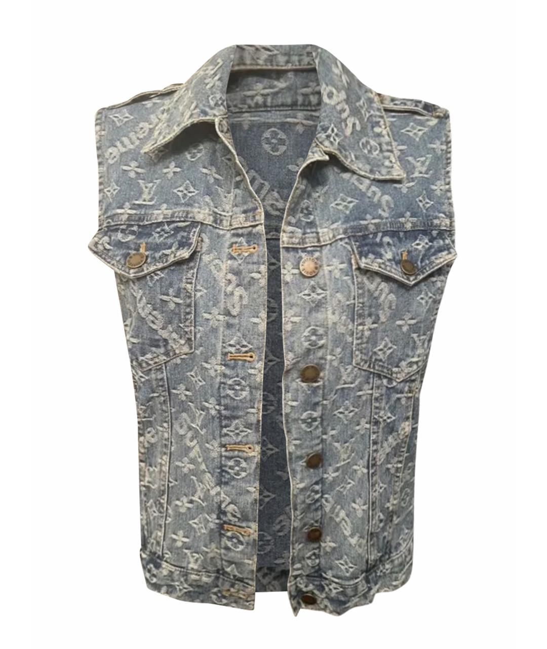 LOUIS VUITTON Голубой деним жилет, фото 1