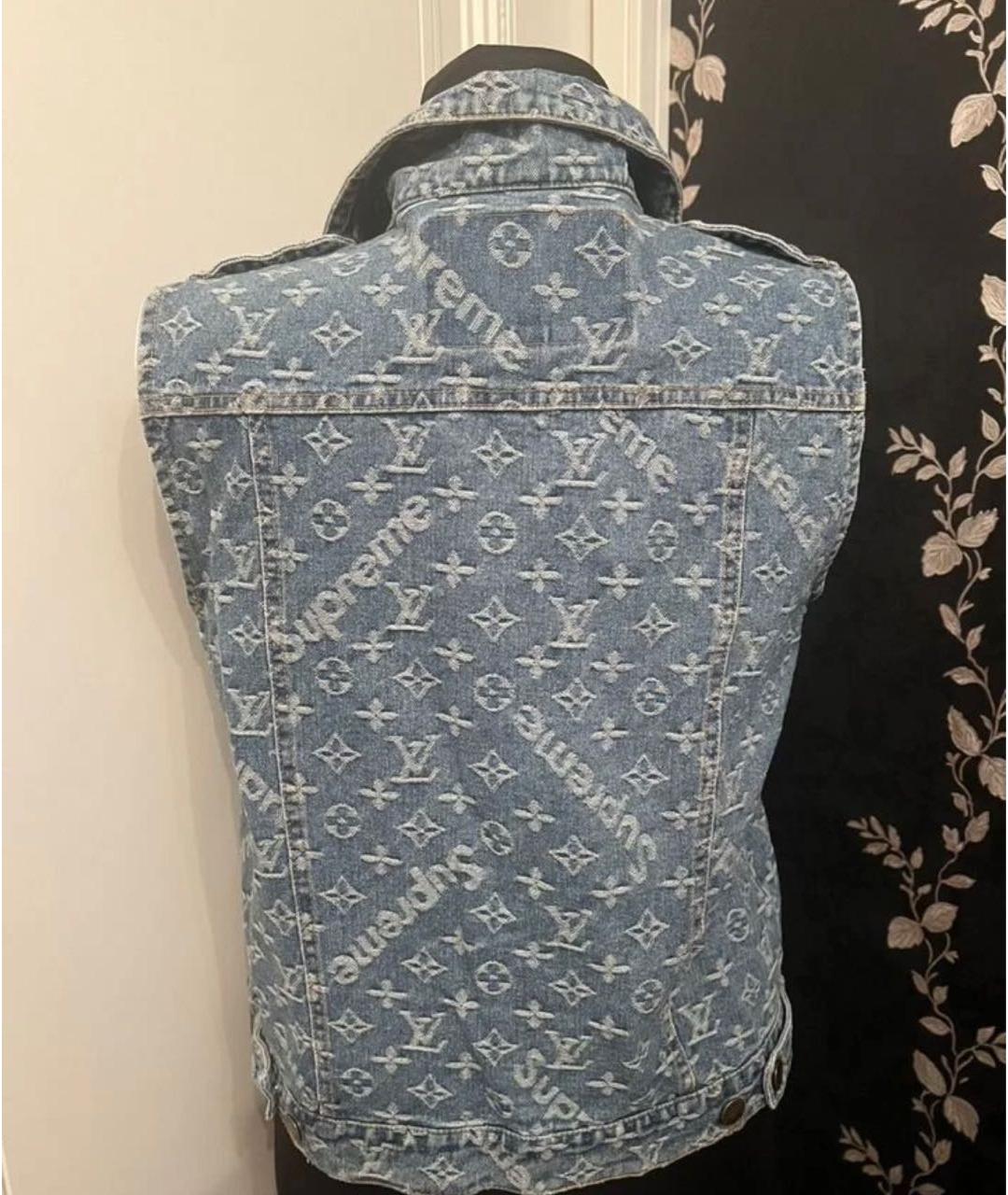 LOUIS VUITTON Голубой деним жилет, фото 2