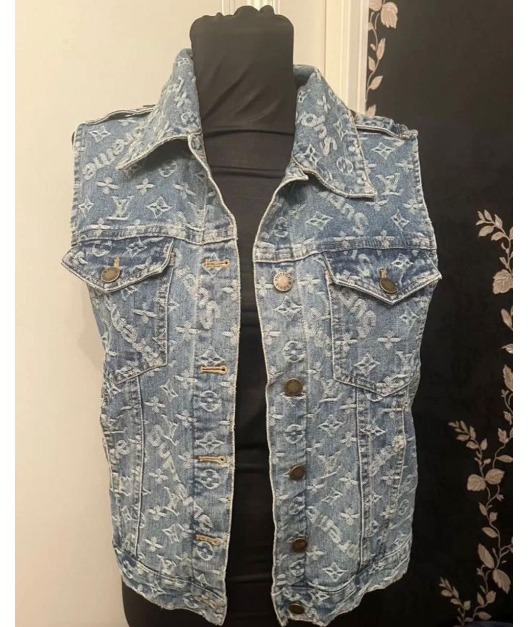 LOUIS VUITTON Голубой деним жилет, фото 6