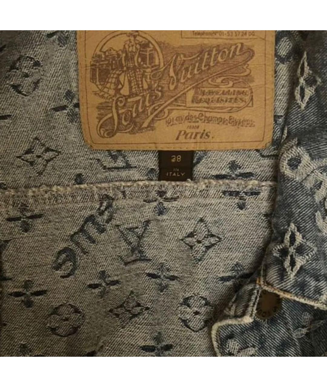 LOUIS VUITTON Голубой деним жилет, фото 3