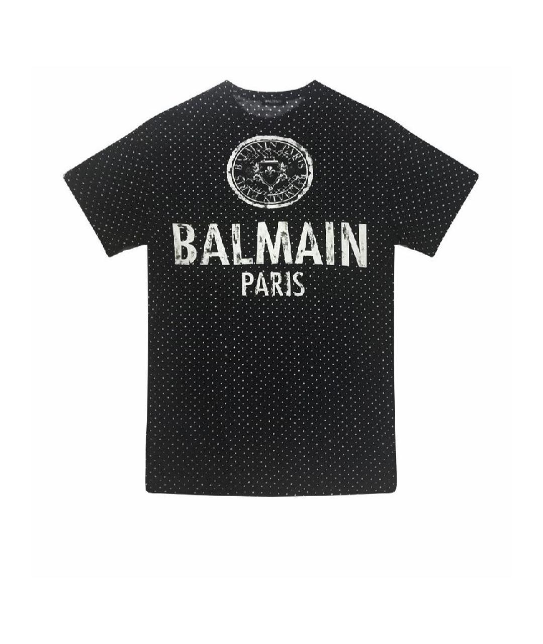 BALMAIN Темно-синяя хлопковая футболка, фото 7