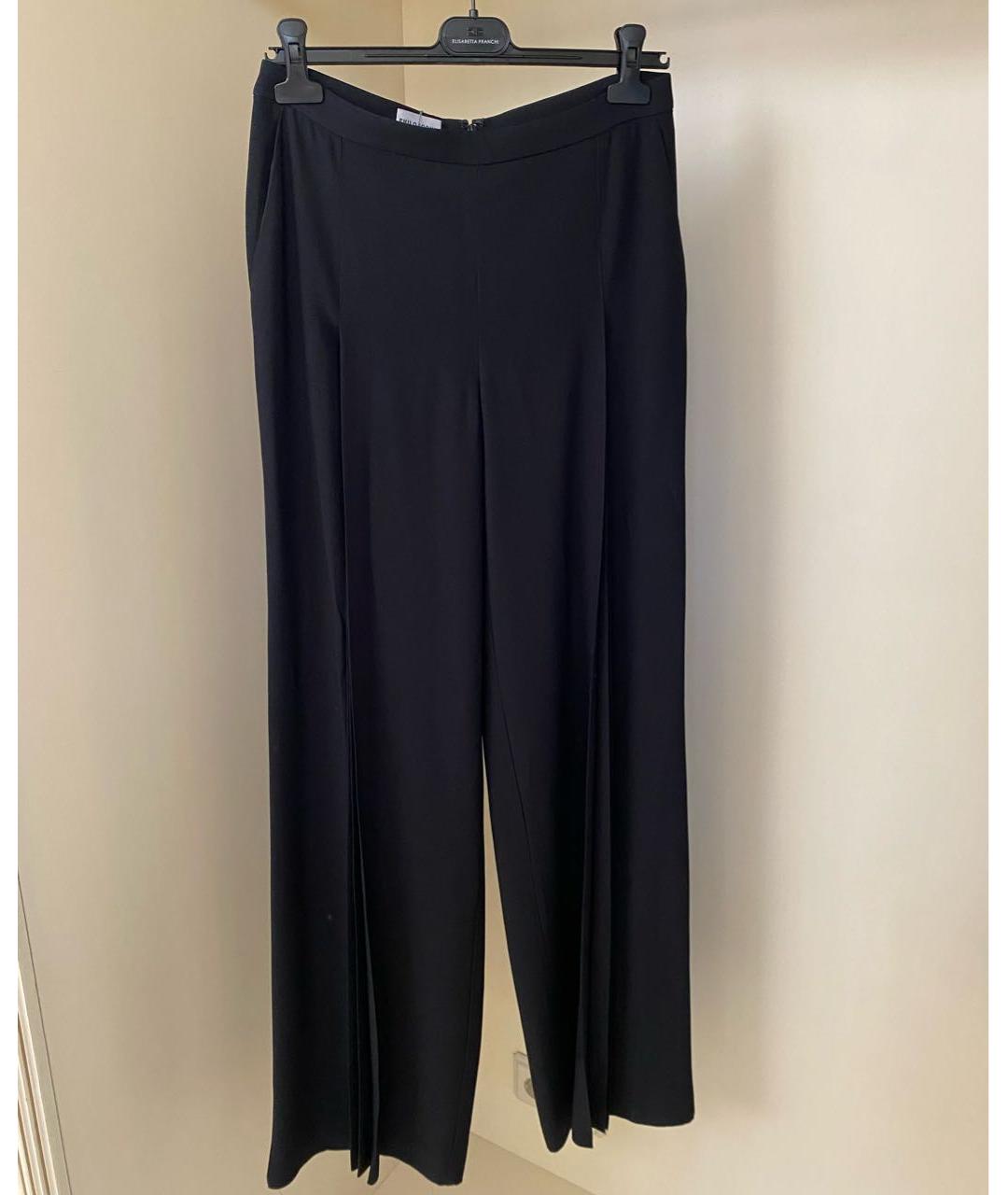 PHILOSOPHY Черные ацетатные брюки широкие, фото 6