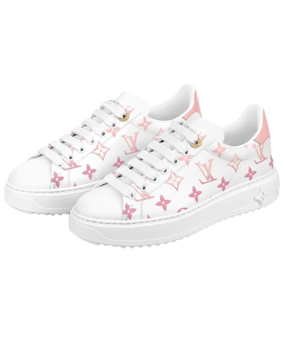 LOUIS VUITTON Белые кожаные кроссовки, фото 3