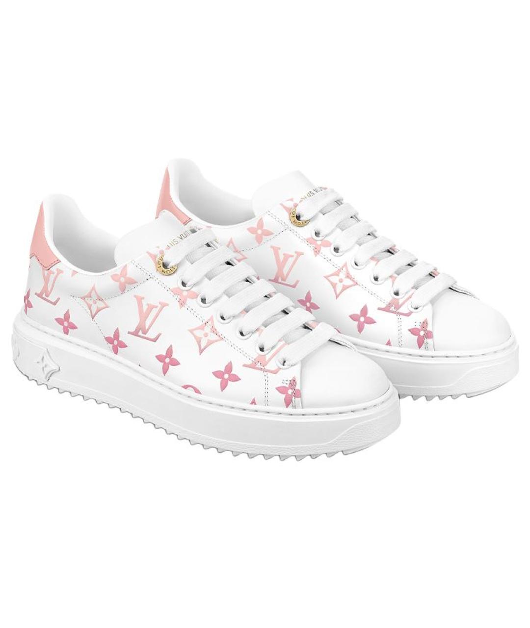 LOUIS VUITTON Белые кожаные кроссовки, фото 4