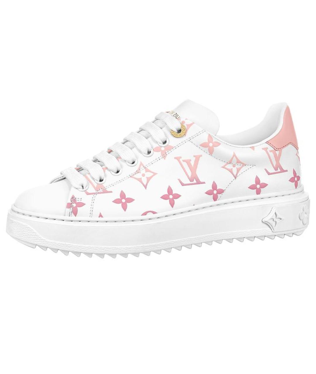 LOUIS VUITTON Белые кожаные кроссовки, фото 2