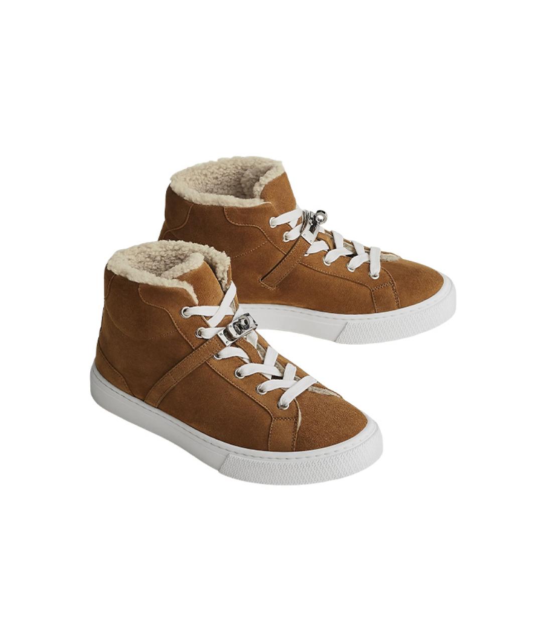 HERMES Кожаные кроссовки, фото 3