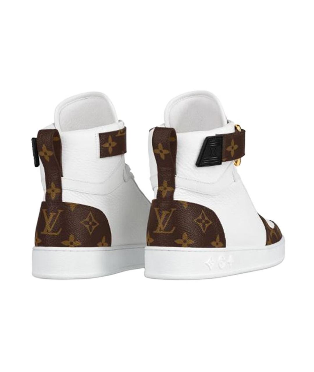 LOUIS VUITTON Белые кожаные кроссовки, фото 4