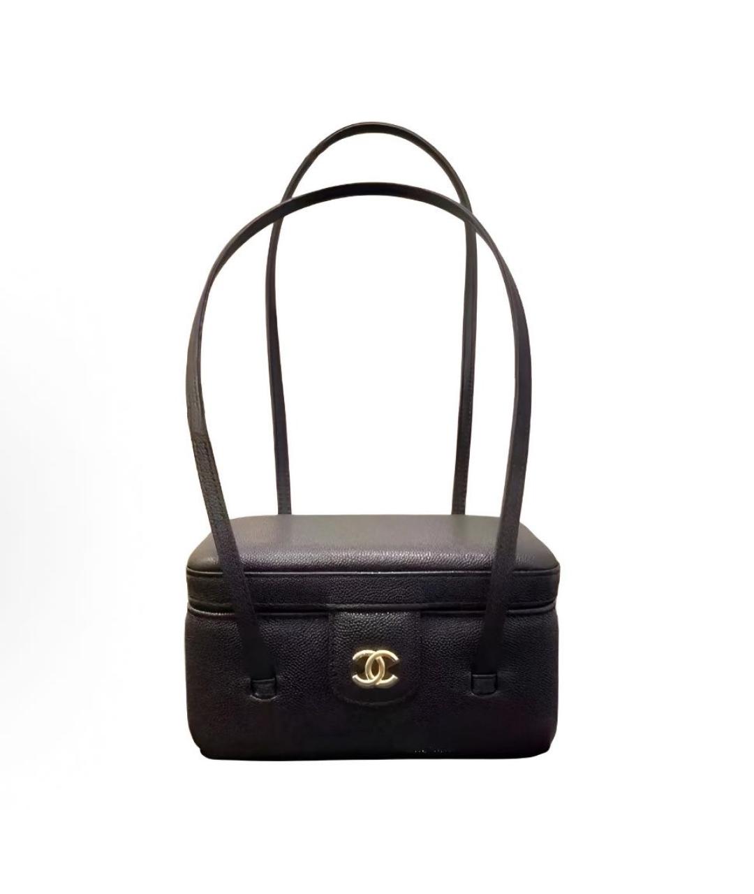 CHANEL Черная кожаная сумка через плечо, фото 2