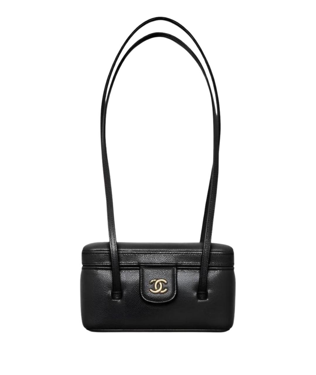 CHANEL Черная кожаная сумка через плечо, фото 1