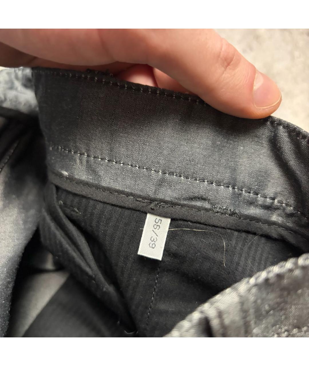 ICEBERG Антрацитовые хлопковые классические брюки, фото 6