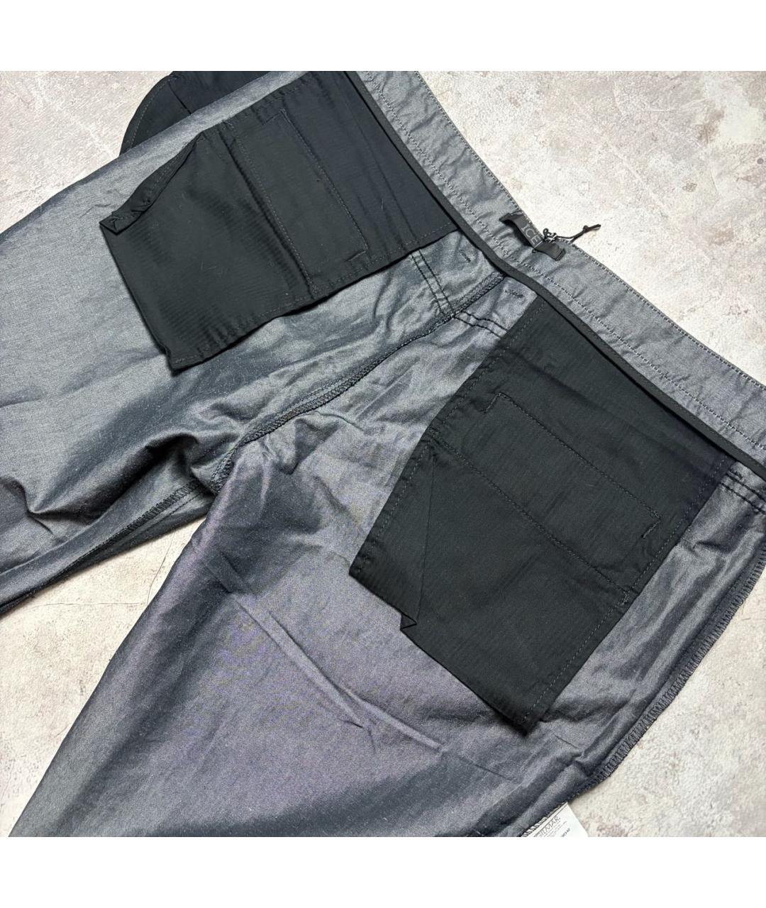 ICEBERG Антрацитовые хлопковые классические брюки, фото 3