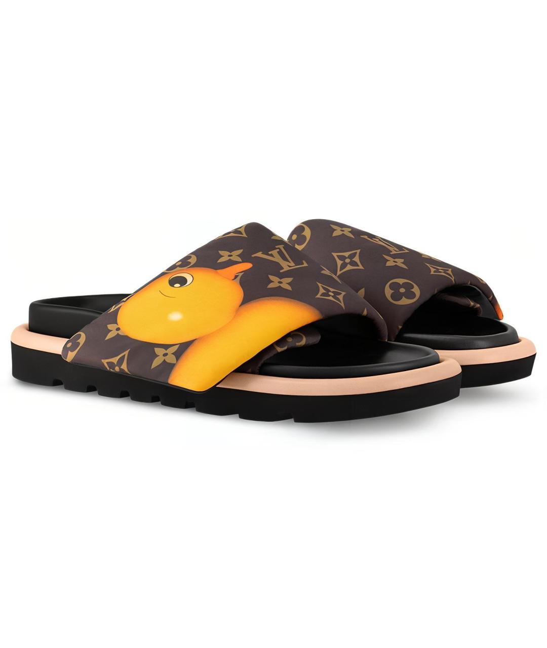 LOUIS VUITTON Коричневые сандалии, фото 3