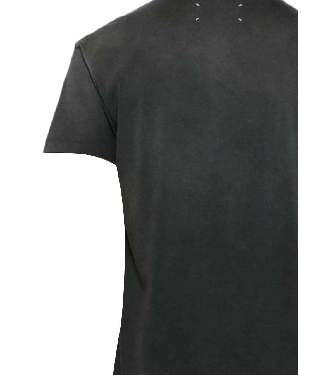 MAISON MARGIELA Черная хлопковая футболка, фото 4
