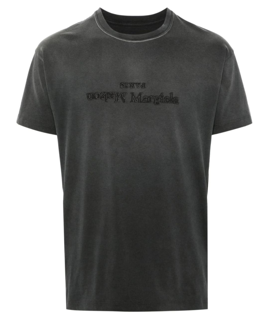 MAISON MARGIELA Черная хлопковая футболка, фото 1