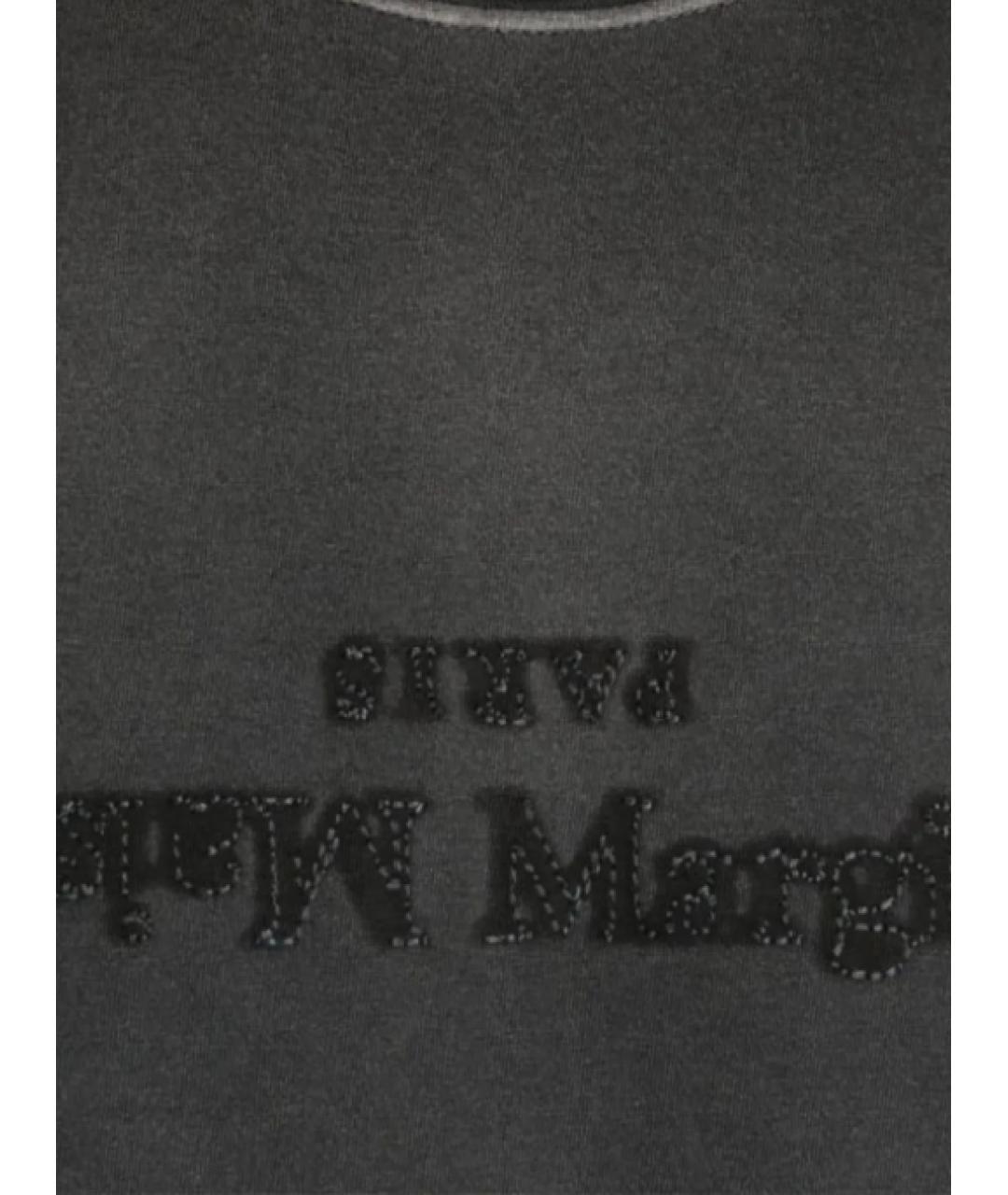 MAISON MARGIELA Черная хлопковая футболка, фото 3